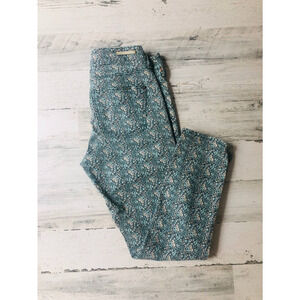 Anthropologie Pilcro and the Letterpress Floral Denim Crop Jeans sz 26